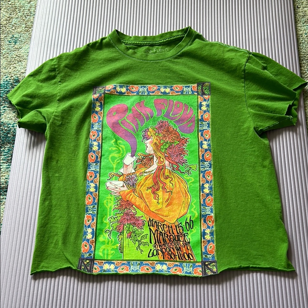 Green Pink Floyd Graphic T-Shirt